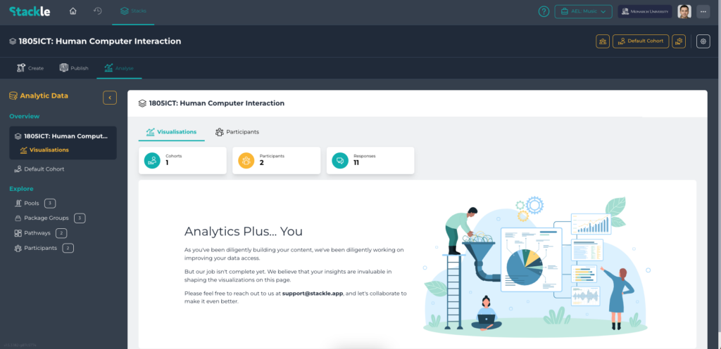 View of Stack Overview in Analytics Plus